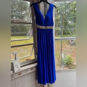 Royal blue Jovani open back beaded prom dress size 6